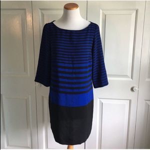 ZARA Blue Striped Shift Dress